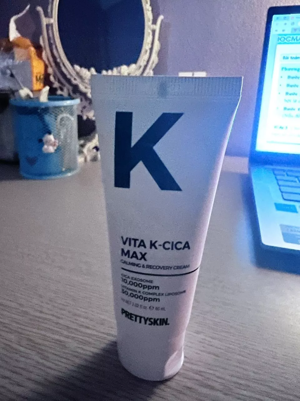 Kem Dưỡng Phục Hồi Da Pretty Skin Vita K-Cica Max - Kem Dưỡng Ẩm Chống Kích Ứng, Giúp Da Căng Mướt, Phục Hồi Da Nhạy Cảm 60ml