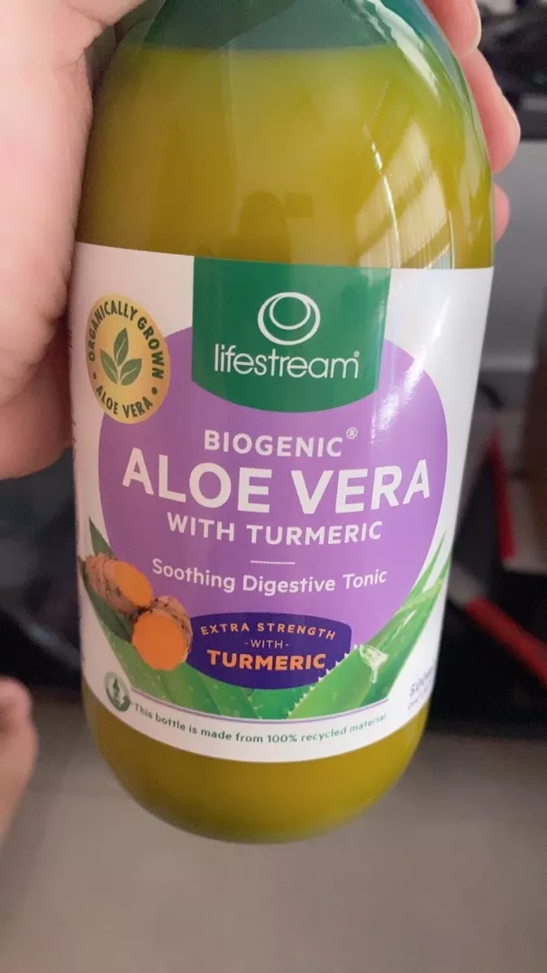 Nước ép nha đam Lifestream Biogenic Aloe Vera và nghệ - Hỗ trợ tiêu hóa tự nhiên, tăng cường sức khỏe hệ tiêu hóa 500ml