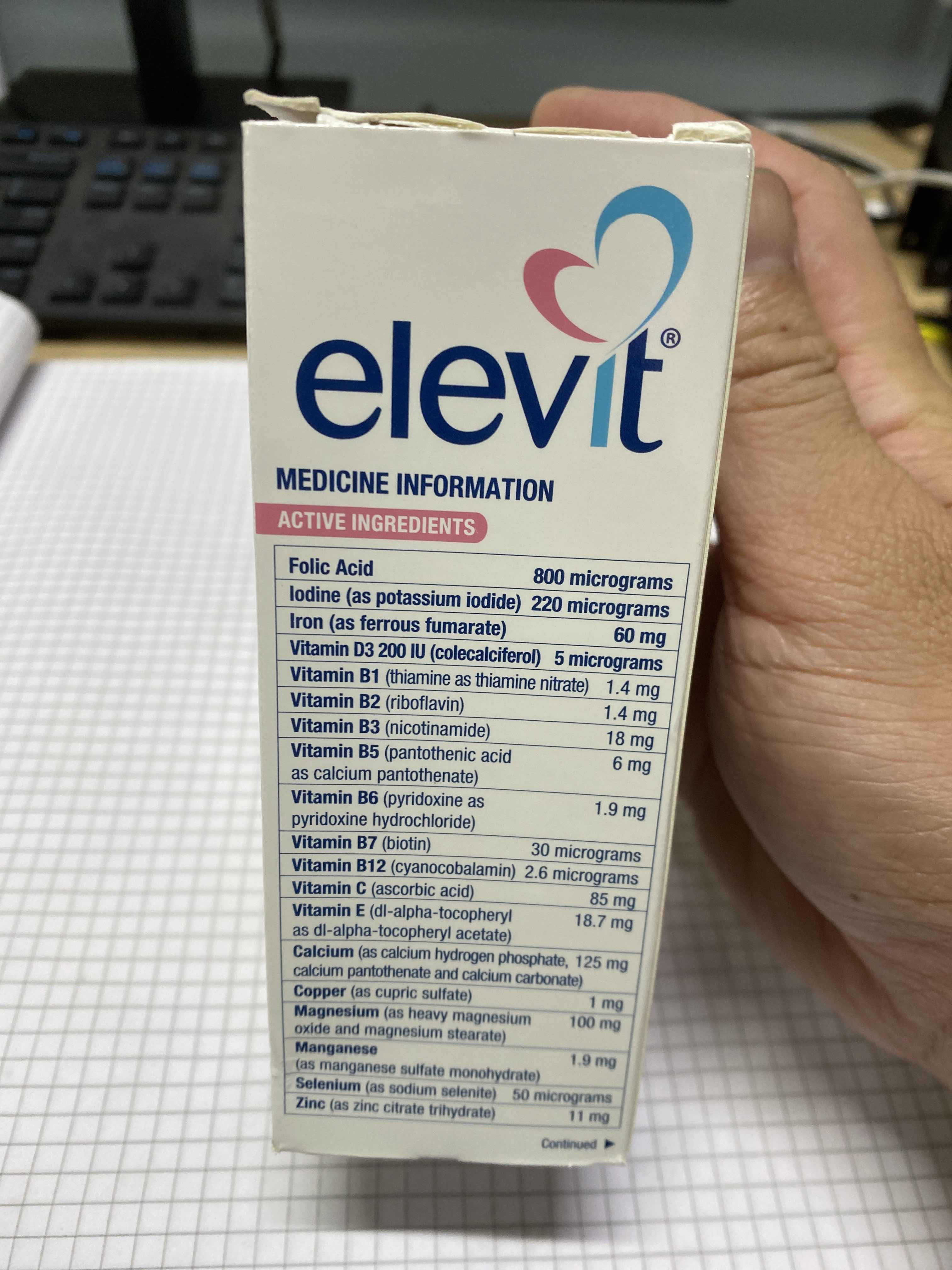 Vitamin Bà Bầu Elevit Úc - Hộp 100 Viên, Bổ Sung Dinh Dưỡng Cho Mẹ Mang Thai và Thai Nhi, Vitamin Thiết Yếu Từ Thương Hiệu Bayer