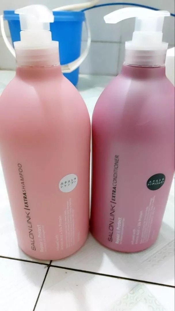 Bộ Dầu Gội Xả Phục Hồi Tóc Hư Tổn Kumano Salon Link Extra 1000ml - Dưỡng Tóc Óng Mượt Từ Chiết Xuất Tự Nhiên