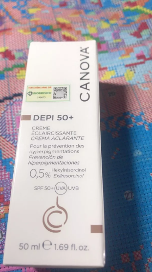 Kem Dưỡng Trắng Da Ban Ngày Canova Depi 50+ SPF 50+ - Chống Nắng, Dưỡng Sáng Da, Phục Hồi Da Nhạy Cảm 50ml