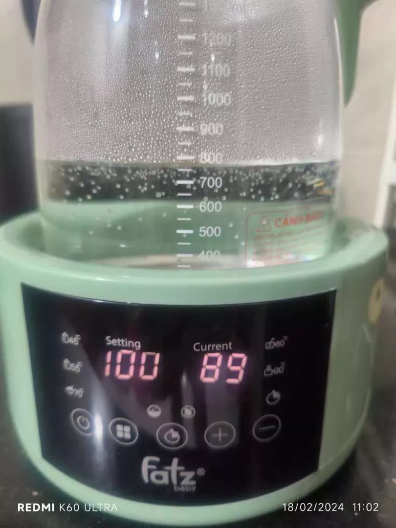 Máy đun và hâm nước pha sữa Fatzbaby Quick 14 FB3101RS - Chức năng giữ ấm 48 giờ, hẹn giờ, dung tích 1.2L, điều khiển LED cảm ứng