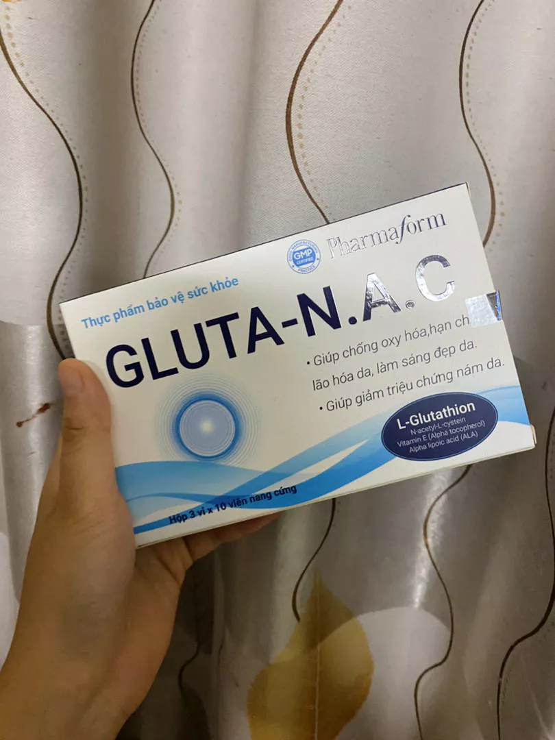 Viên uống làm sáng da Pharmaform Gluta-N.A.C - Hỗ trợ chống oxy hóa và cải thiện làn da, 30 viên cho người trưởng thành