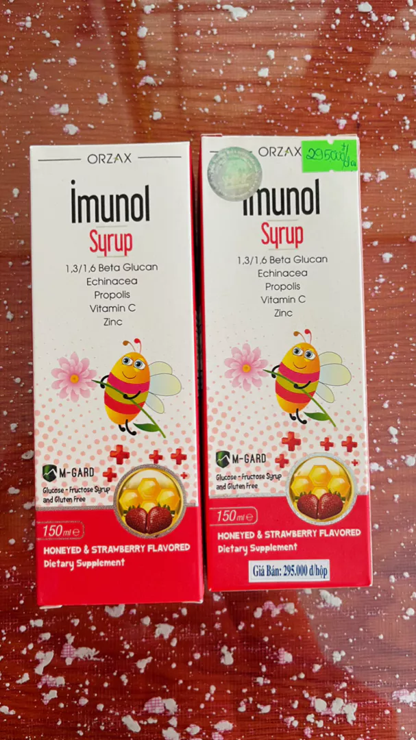 Siro Tăng Cường Miễn Dịch Cho Trẻ Imunol Syrup Orzax - Hỗ Trợ Betaglucan, Vitamin C, Kẽm, Dễ Uống Cho Bé từ 1 Tuổi