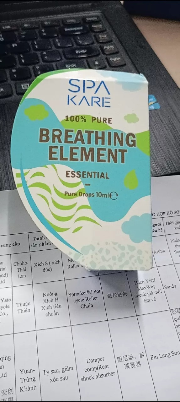 Tinh Dầu Spakare Breathing Element Tiens Thiên Sư - 10ml Dưỡng Da Tự Nhiên, Cấp Ẩm, Thư Giãn, Hỗ Trợ Giảm Căng Thẳng