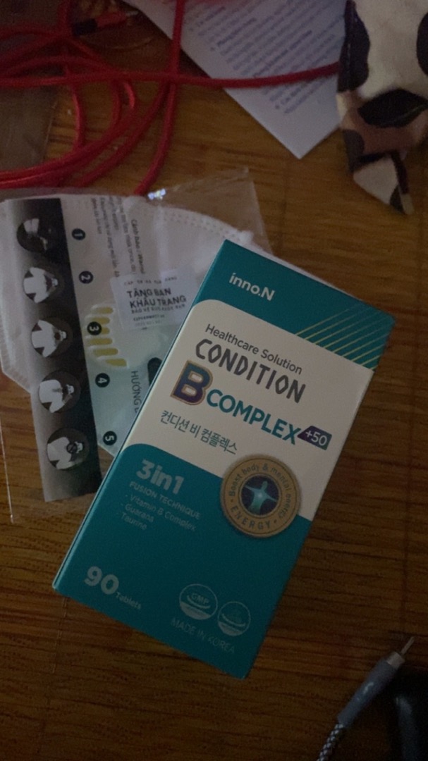 Viên uống Inno.N Condition B Complex 90 viên - Hỗ trợ bổ sung vitamin nhóm B, tăng năng lượng và sự tập trung, sức khỏe tốt hơn.