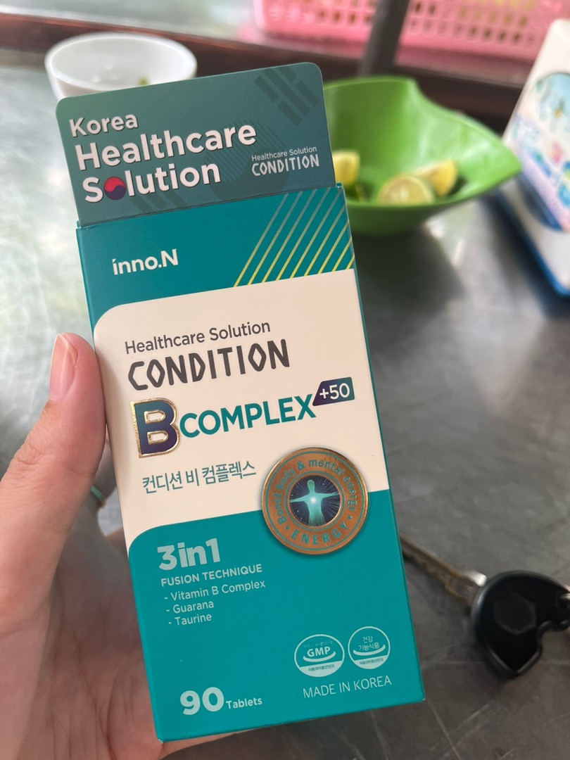 Viên uống Inno.N Condition B Complex 90 viên - Hỗ trợ bổ sung vitamin nhóm B, tăng năng lượng và sự tập trung, sức khỏe tốt hơn.