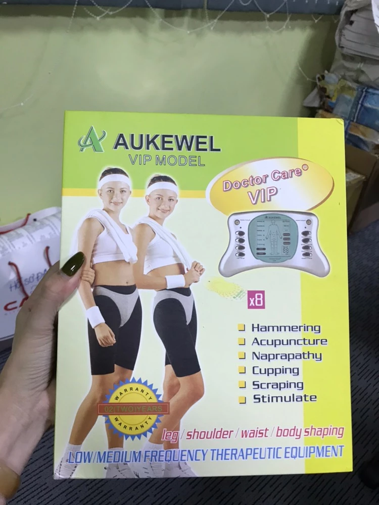 Máy massage xung điện Aukewel - 8 miếng dán, 6 chế độ, hỗ trợ thư giãn cơ bắp, cải thiện sức khỏe và lưu thông máu