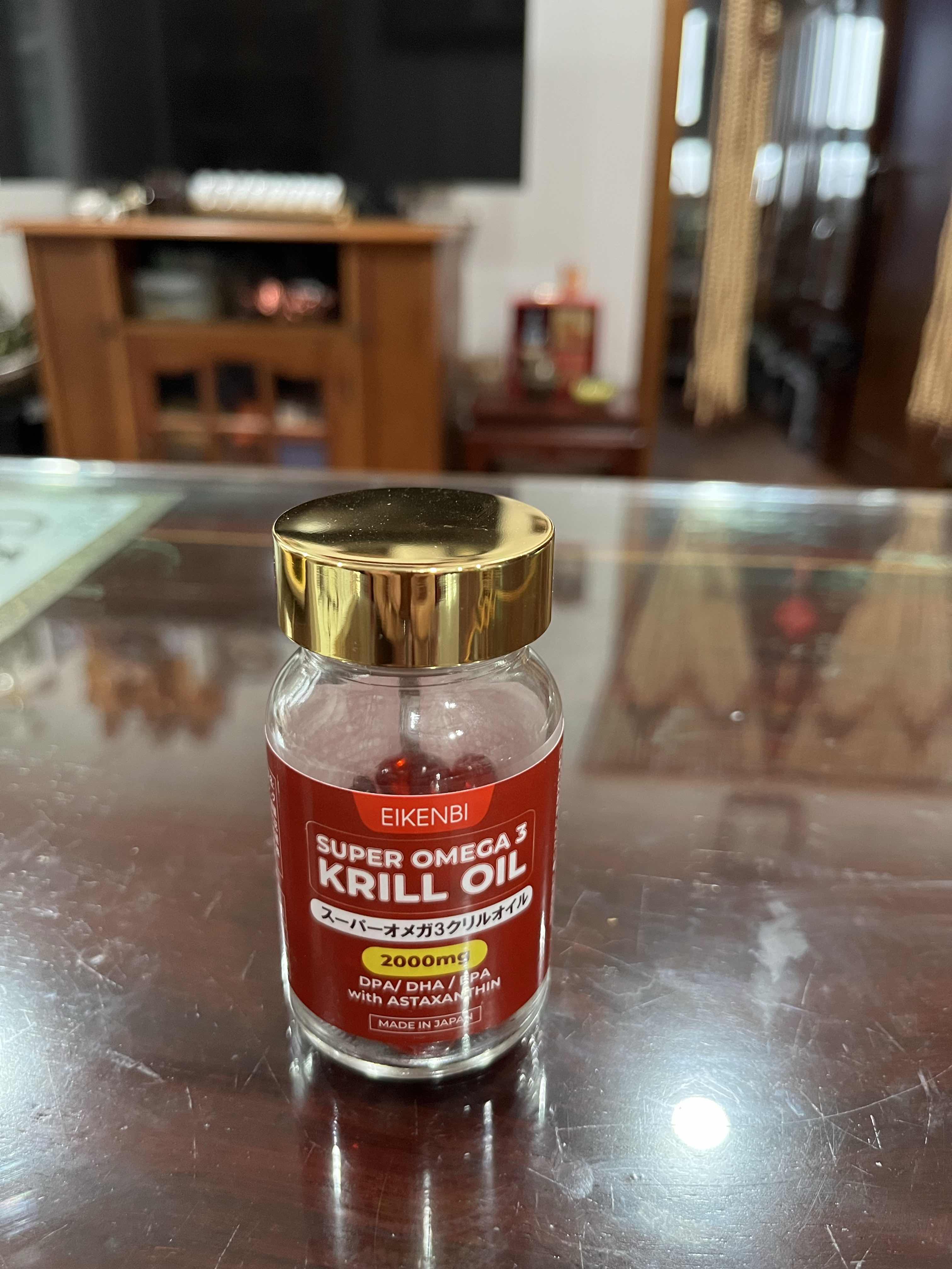 Dầu nhuyễn thể Super Omega 3 Krill Oil 2000mg Eikenbi - Hỗ trợ sức khỏe, đẹp da, tăng cường trí nhớ - 60 viên bổ sung omega 3 cao cấp