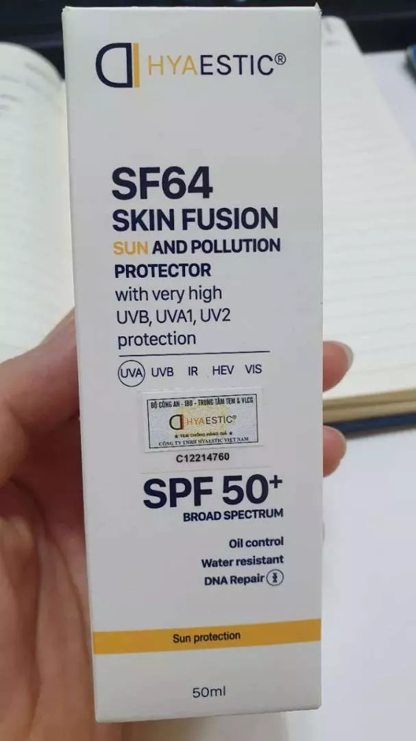 Kem Chống Nắng Hyaestic Skin Fusion SF64 SPF50+ - Bảo Vệ Da Khỏi Tia UV & Ô Nhiễm - Dưỡng Da Sáng Khỏe 50ml
