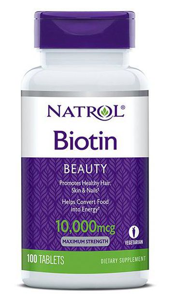 Viên Uống Mọc Tóc Natrol Biotin 10000 mcg Mỹ - Hỗ Trợ Rụng Tóc, Tóc Khỏe Mạnh, 100 Viên, Vitamin B7 Hữu Ích