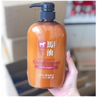 Bộ Dầu Gội Xả Mỡ Ngựa Horse Oil Nhật Bản 600ml - Dưỡng Tóc Khỏe, Bóng Mượt, Hỗ Trợ Giảm Khô Xơ Và Gàu