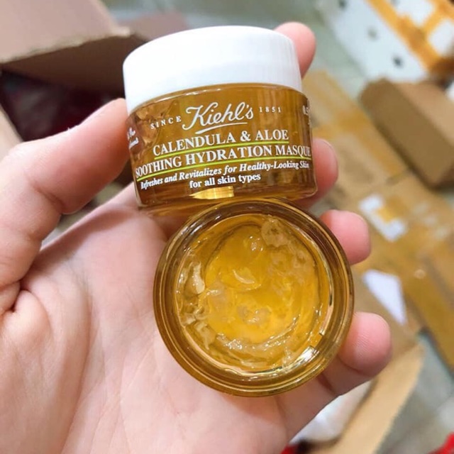 Mặt Nạ Hoa Cúc Kiehl's Calendula & Aloe Cấp Ẩm Cho Da - Gel Dưỡng Ẩm Dịu Nhẹ, Phù Hợp Mọi Loại Da 14ml