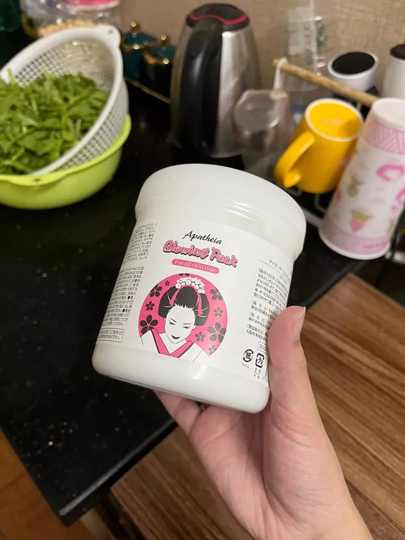 Kem Apatheia Glowing Pack 500g - Sữa Dưỡng Trắng Da Nhật Bản, Hỗ Trợ Kích Trắng Da, Dưỡng Ẩm, Làm Mờ Vết Thâm