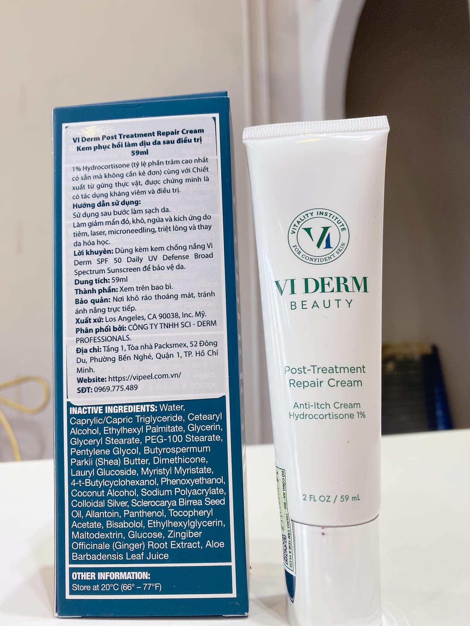 Kem Dưỡng VI Derm Post Treatment Repair Cream - Phục Hồi Da Tổn Thương, Giảm Kích Ứng, Cung Cấp Độ Ẩm 59ml