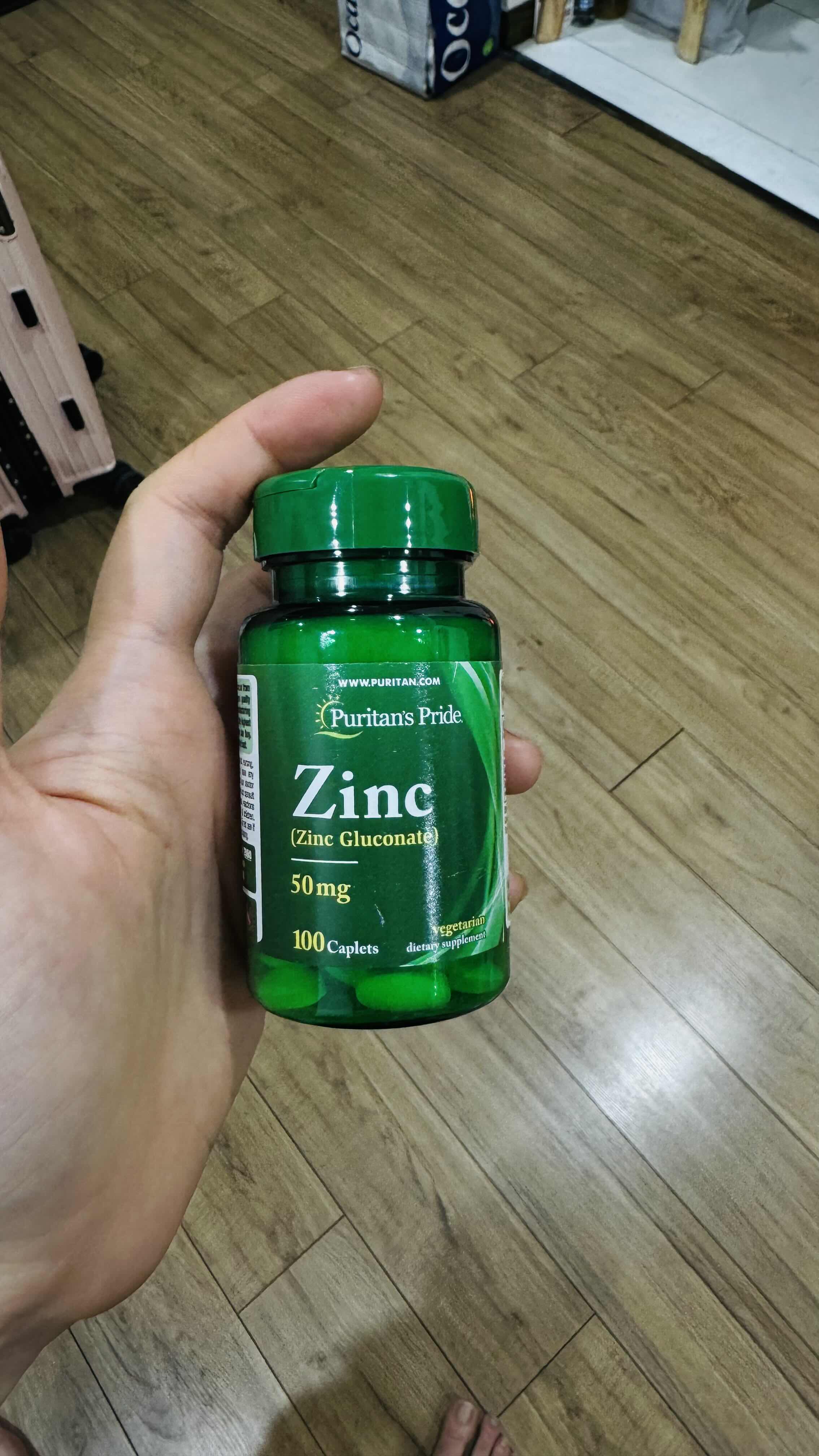 Kẽm thuần chay Puritan's Pride Zinc 25mg USA 100 viên