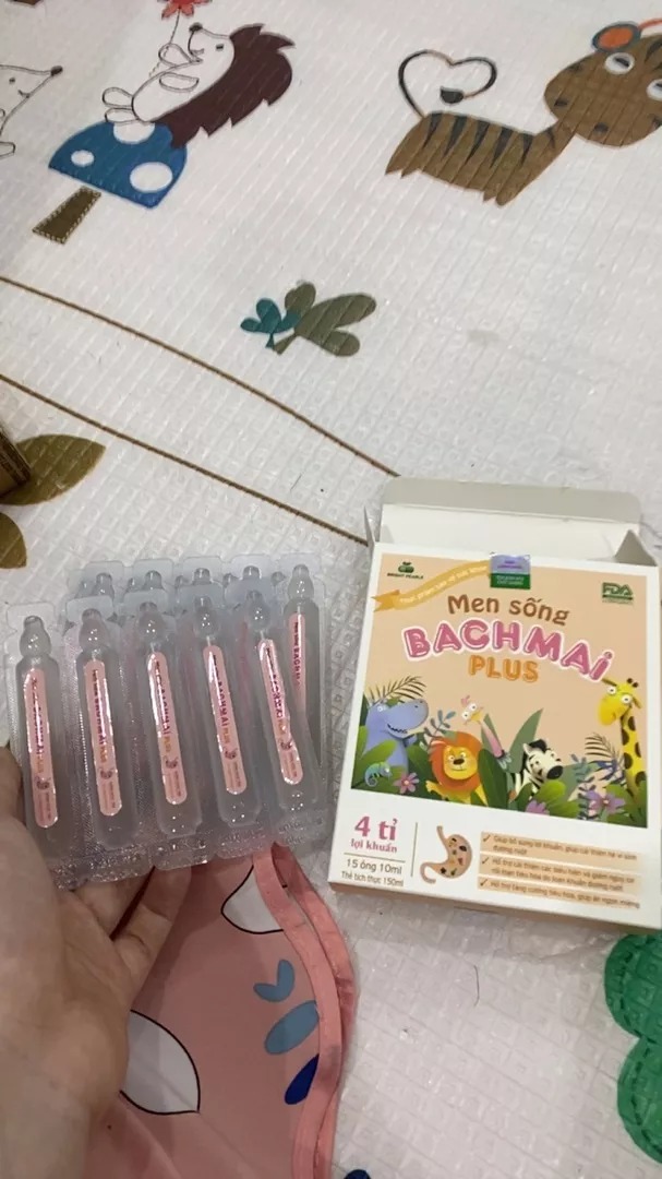 Men Sống Bạch Mai Plus 15 ống x 10ml - Hỗ Trợ Tiêu Hóa, Cung Cấp Lợi Khuẩn & Kẽm, Giảm Rối Loạn Tiêu Hóa cho Trẻ Em và Người Lớn