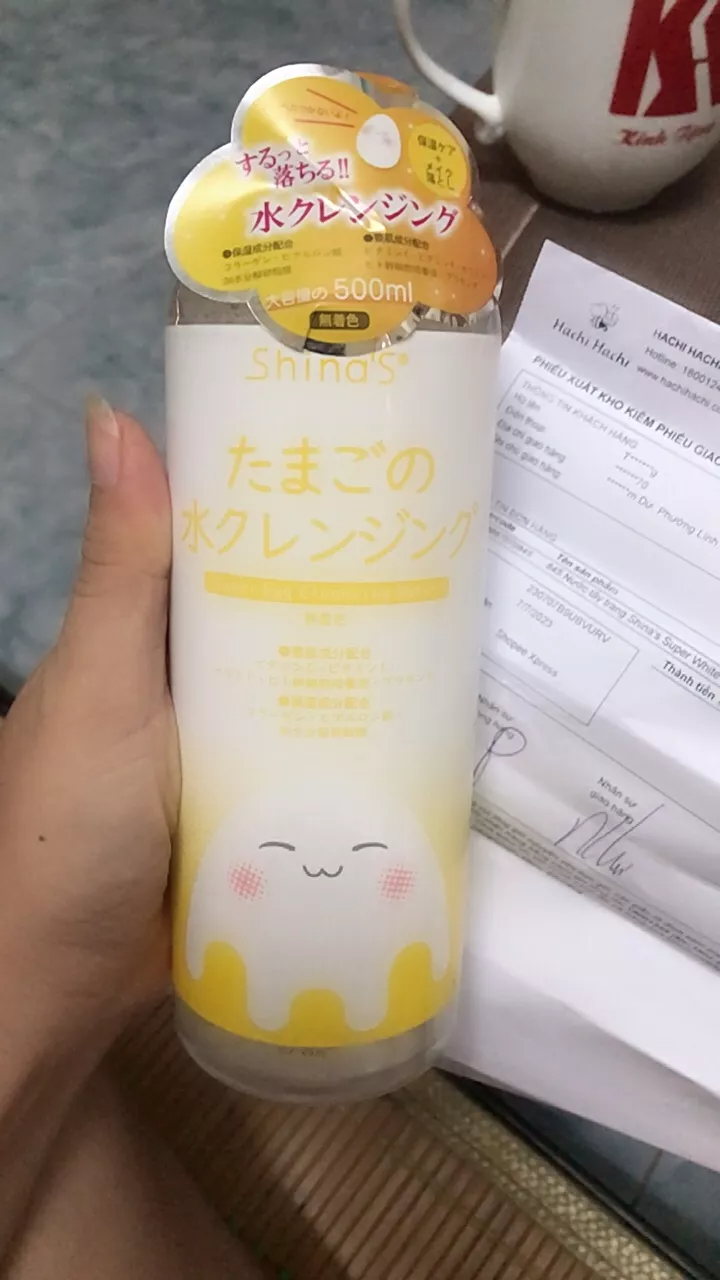 Nước Tẩy Trang Shina's Super Egg Cleansing Water - Dưỡng Sạch Da Độc Quyền 500ml, Hương Tươi Mát, Hiệu Quả Cao