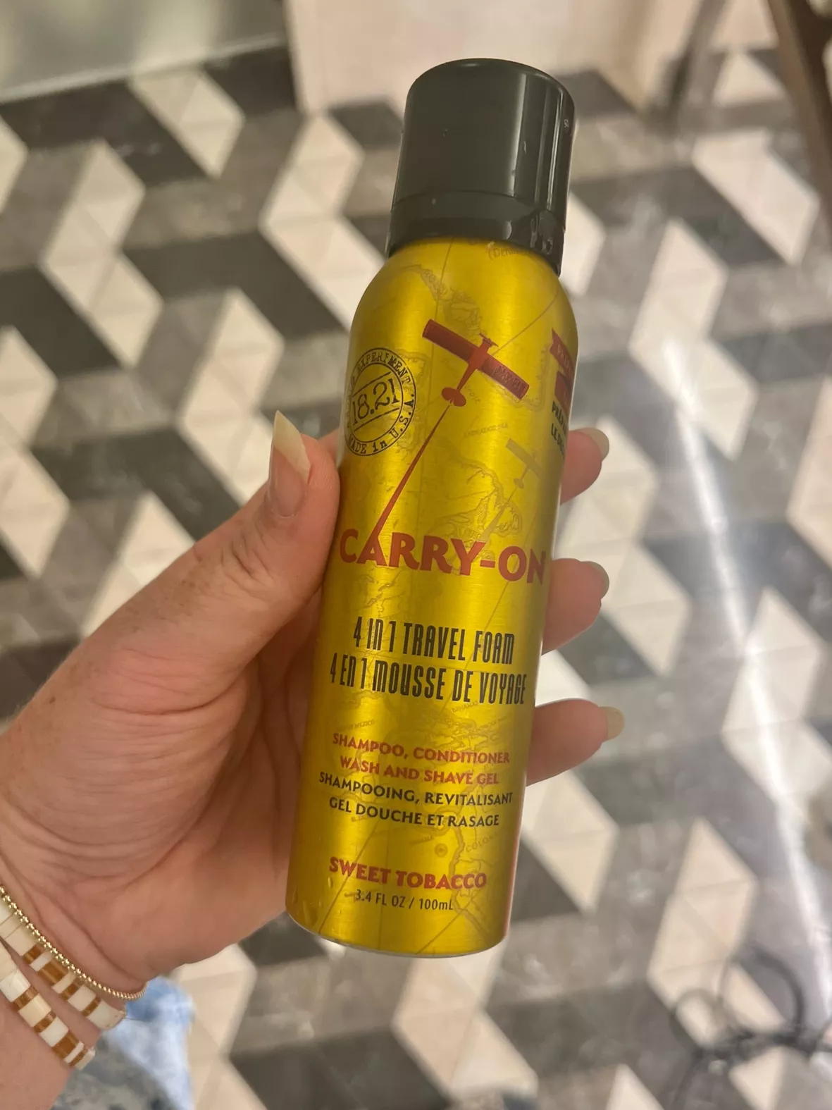 Sữa Tắm Gội Xả Cạo Râu 18.21 Man Made Carry-On 4in1 - Foaming Body Wash, Shampoo, Face Cleanser & Shaving Gel Travel Size