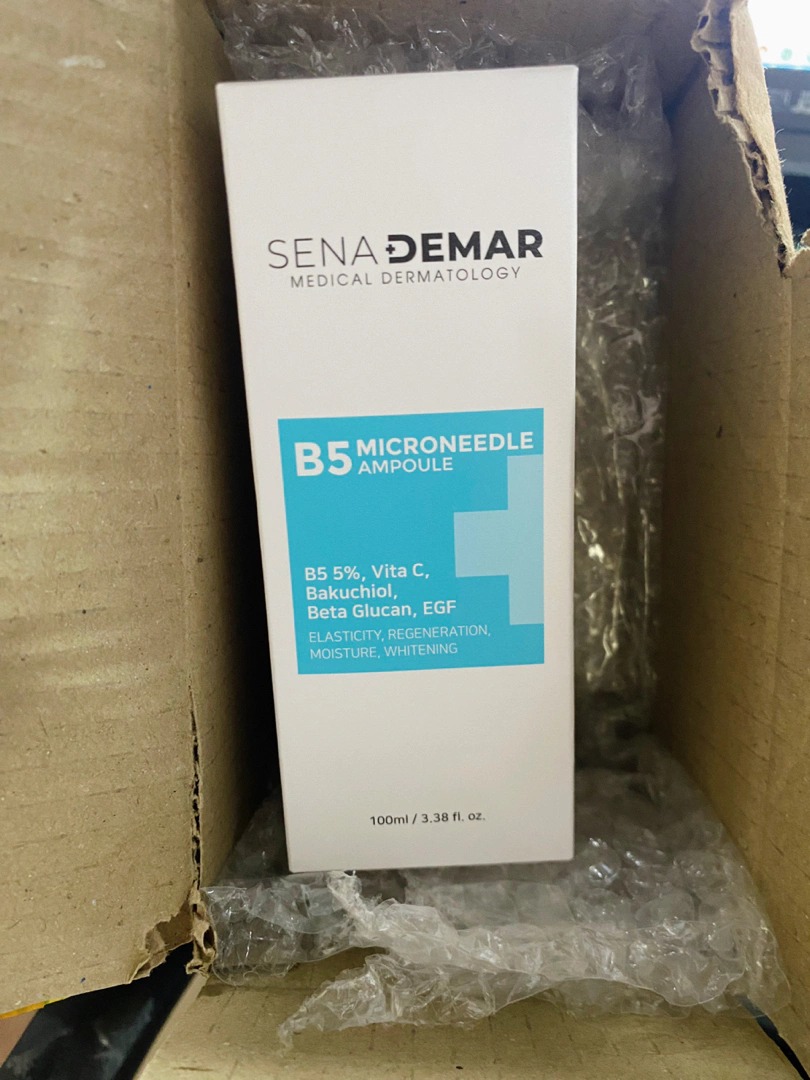 Serum Sena Demar B5 Microneedle Ampoule - Siêu phẩm phục hồi và tái tạo da 100ml từ Hàn Quốc, cấp ẩm, cải thiện nếp nhăn, làm sáng da
