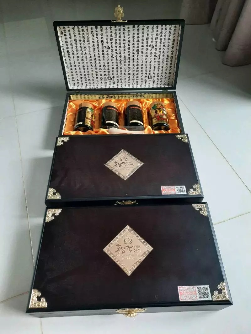 Cao Hồng Sâm Hàn Quốc Kanghwa Hộp Gỗ 250g x 4 Lọ - Thực Phẩm Bảo Vệ Sức Khỏe, Tăng Cường Đề Kháng, Giảm Căng Thẳng
