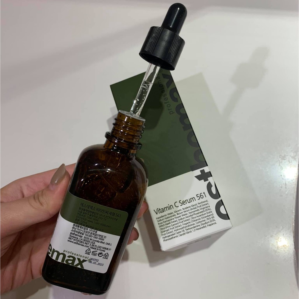 Serum Vitamin C 561 Esthepro 100ml - Dưỡng Trắng Đặc Biệt Hàn Quốc, Cải Thiện Da Sáng Mịn, Ngăn Ngừa da kém đàn hồi