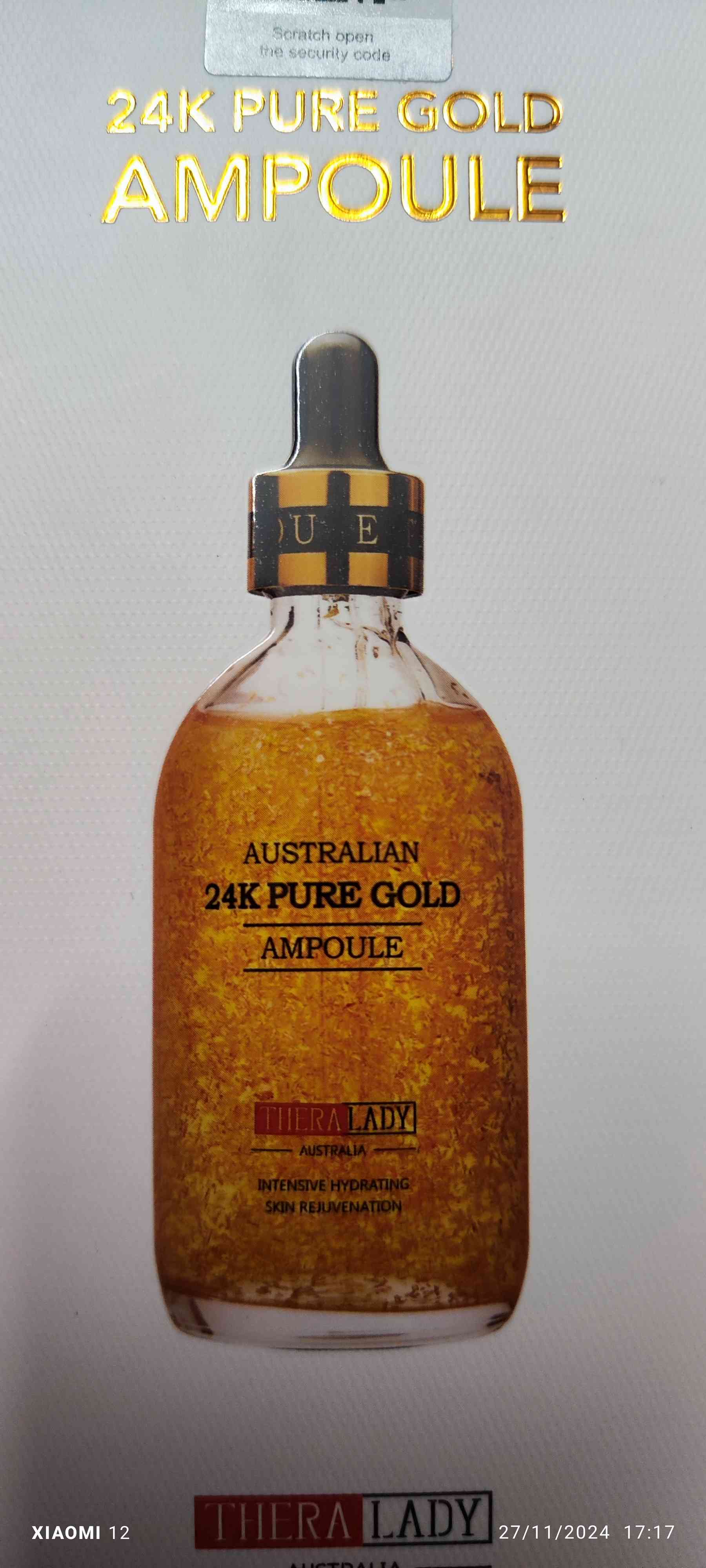 Tinh chất dưỡng da vàng 24K TheraLady Australian - Serum dưỡng ẩm, chống lão hóa, làm sáng da 100ml chính hãng