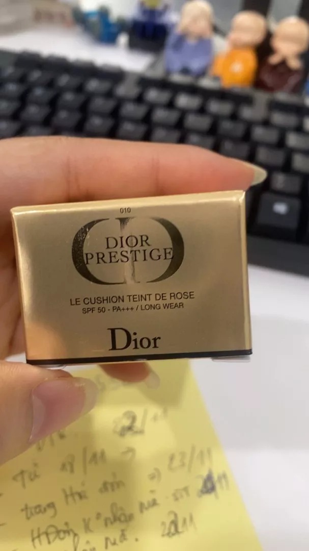 Phấn Nước Dior Prestige Le Cushion Teint De Rose 010 - Lớp Nền Matte Tự Nhiên, SPF 50+, Che Khuyết Điểm Hoàn Hảo 4g