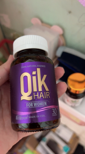 Viên uống Qik Hair (For Women) - 30 viên hỗ trợ giảm rụng tóc, kích thích mọc tóc chắc khỏe, sản phẩm chăm sóc tóc từ Mỹ