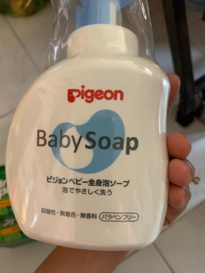 Sữa Tắm Gội Pigeon Baby Soap Nhật Bản - Sản Phẩm Dịu Nhẹ Cho Trẻ Sơ Sinh, Không Chất Bảo Quản, 500ml
