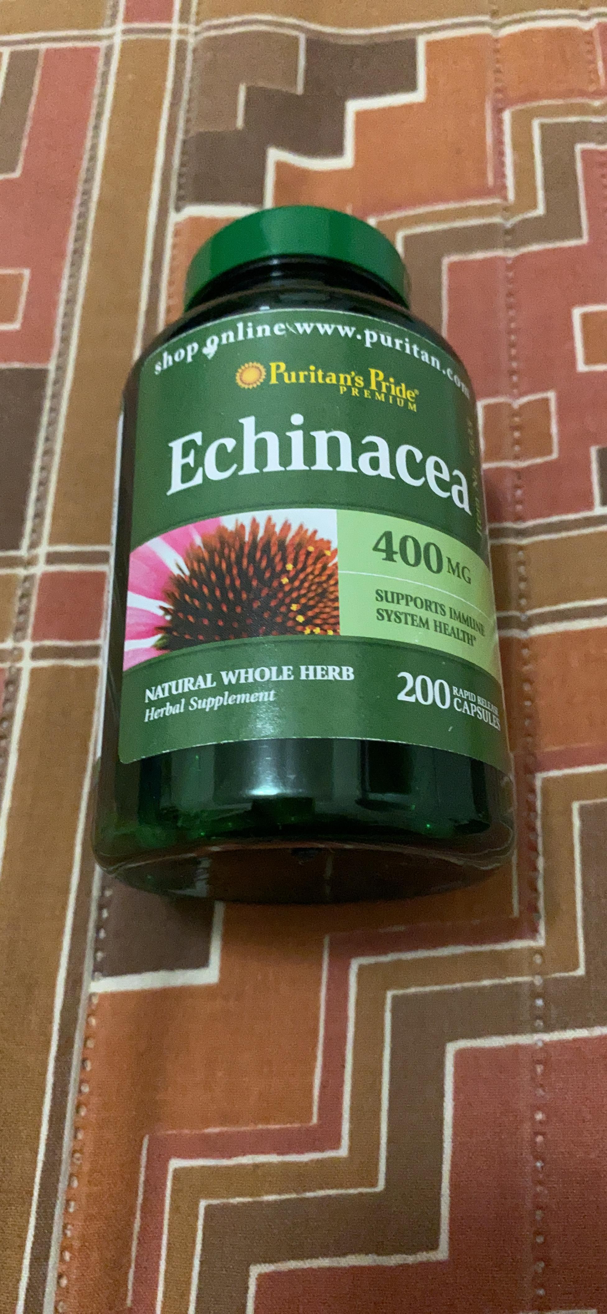 Viên Uống Tăng Đề Kháng Puritan's Pride Echinacea 400mg - Hỗ Trợ Miễn Dịch, Ngừa Cúm, Cải Thiện Sức Khỏe Tự Nhiên, Lọ 200 Viên