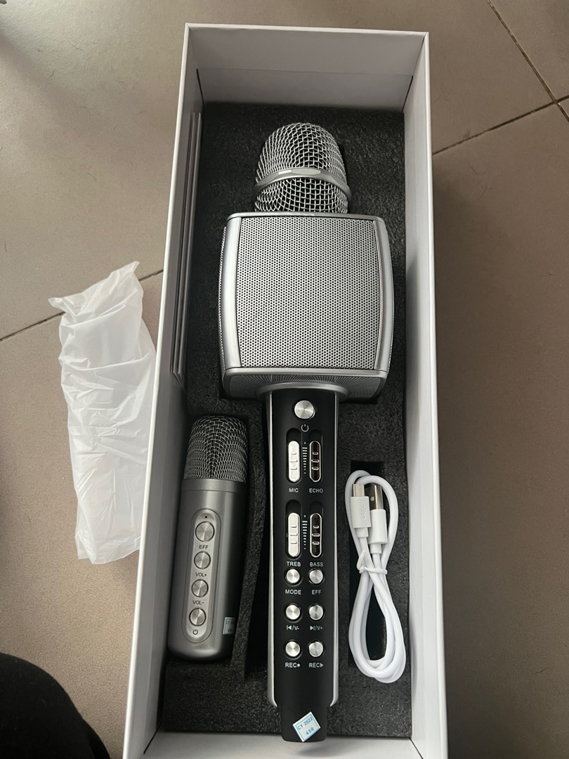 Micro Karaoke Bluetooth YS-98 Kèm Mic Phụ - Công Nghệ Lọc Âm Tiên Tiến, Âm Thanh Rõ Ràng, Hát Song Ca Tiện Lợi