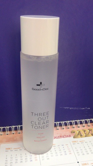 Nước Hoa Hồng GoodnDoc Three Out Clear Toner 150ml - Cân Bằng Độ Ẩm, Làm Sạch Da, Dưỡng Ẩm Mềm Mịn, Thích Hợp Cho Tất Cả Loại Da