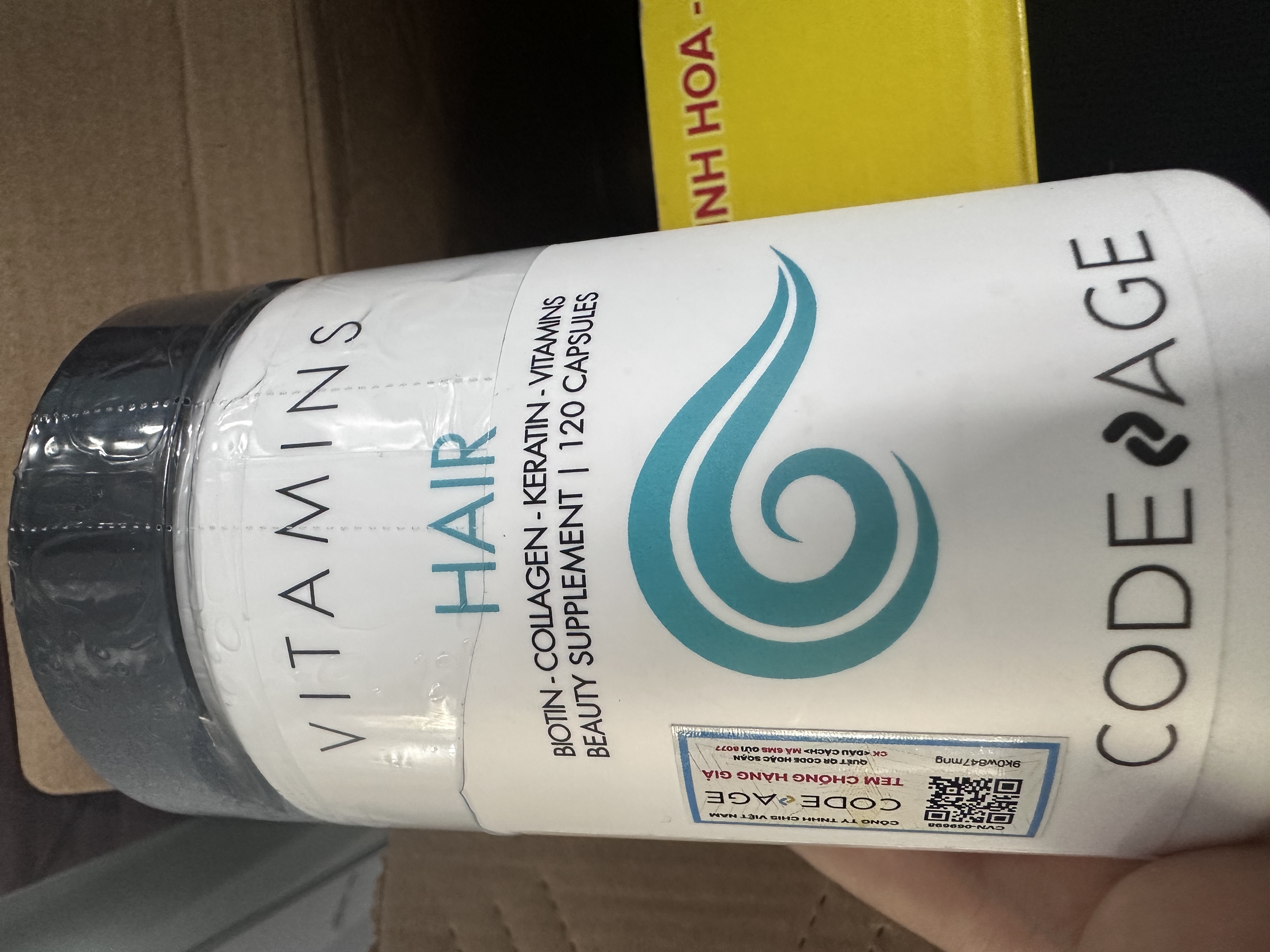Viên Uống Hỗ Trợ Mọc Tóc Codeage - 120 Viên Vitamin Dưỡng Tóc Chống Rụng, Non-GMO, Không Gluten, Sản Xuất Tại Mỹ