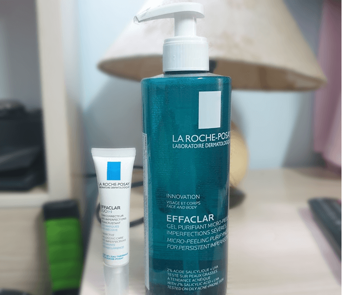 Gel rửa mặt và tắm La Roche-Posay Effaclar Micro-Peeling 400ml - Sạch nhờn, hỗ trợ chăm sóc mụn da mặt, lưng, ngực cho da nhờn, mụn