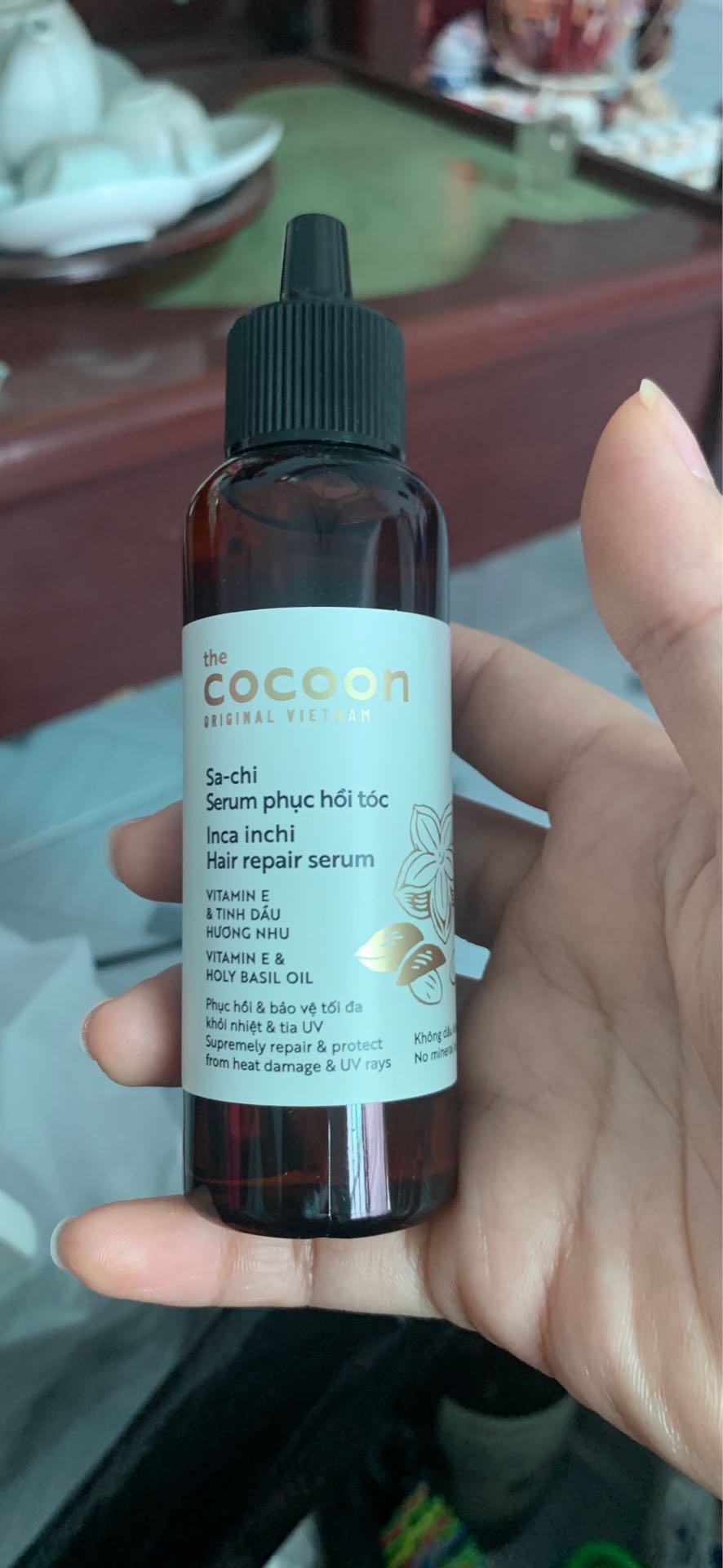 Serum Phục Hồi Tóc Cocoon Inca Inchi - Giúp Mái Tóc Mượt Mà, Bóng Khỏe, Giảm Tình Trạng Tóc Gãy Rụng, 70ml, 100% Thuần Chay