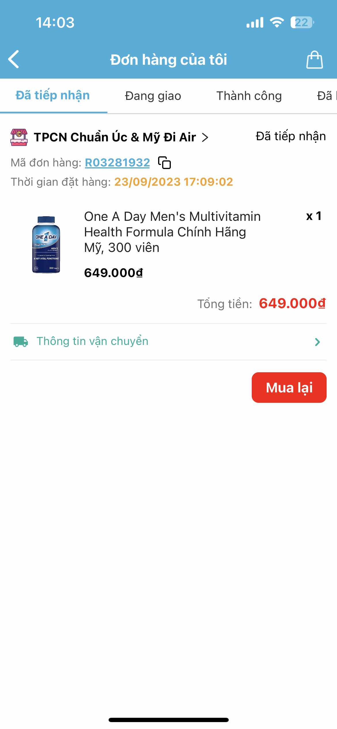 Viên Uống Vitamin Tổng Hợp One A Day Men's Multivitamin Bổ Sung Dinh Dưỡng Chuyên Dành Cho Nam Giới Dưới 50 Tuổi - 300 Viên Chính Hãng Mỹ