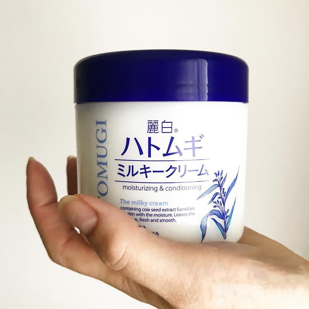 Kem dưỡng ẩm Hatomugi Moisturizing Conditioning The Milky Cream 300g - Dưỡng ẩm, làm mềm da và ngăn ngừa lão hóa cho mọi loại da