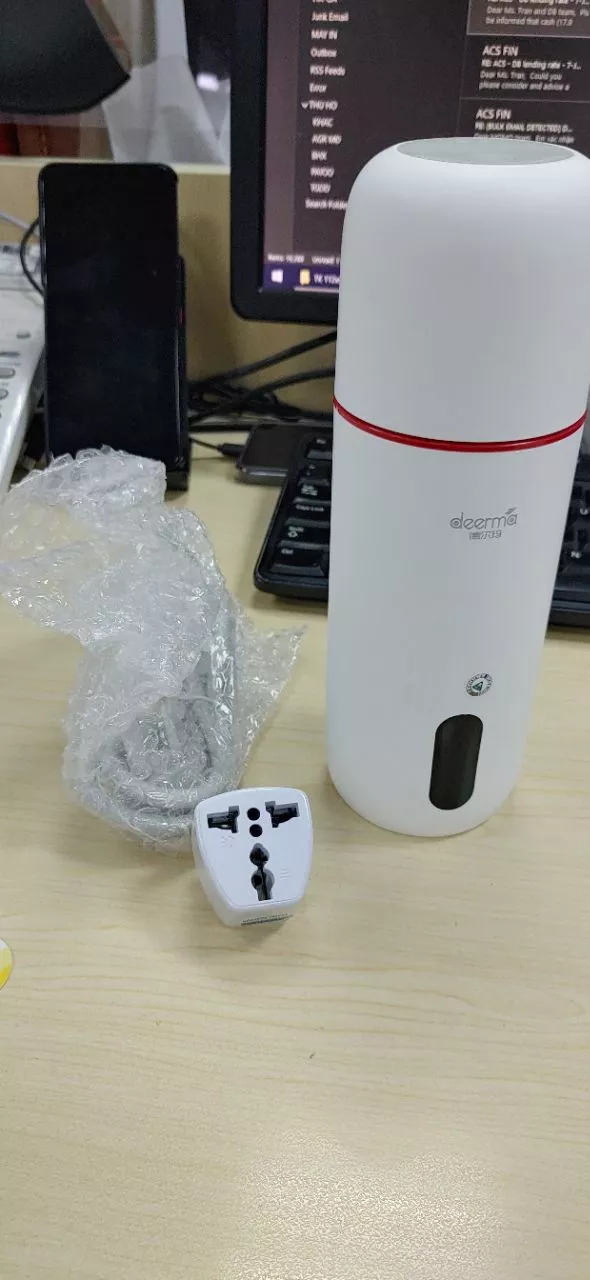 Bình Giữ Nhiệt Thông Minh Deerma DEM-DR035 - 350ml, Công Nghệ Đun Nước Nhanh 300W, Điều Chỉnh Nhiệt Độ, An Toàn Khi Sử Dụng