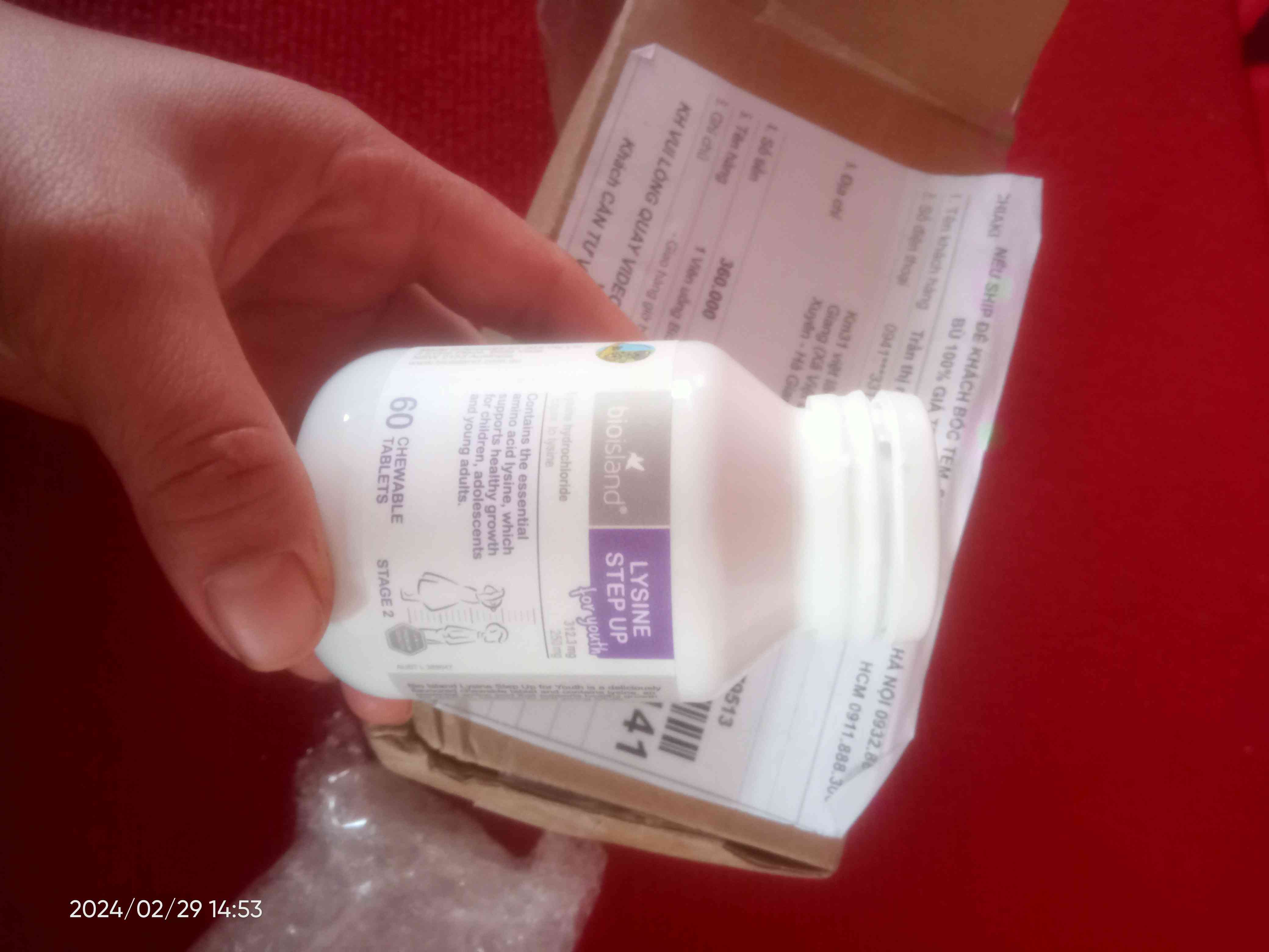 Viên Uống Tăng Chiều Cao Bio Island Lysine Step Up For Youth Úc - Hỗ trợ phát triển chiều cao cho trẻ từ 6 tuổi (60 viên)