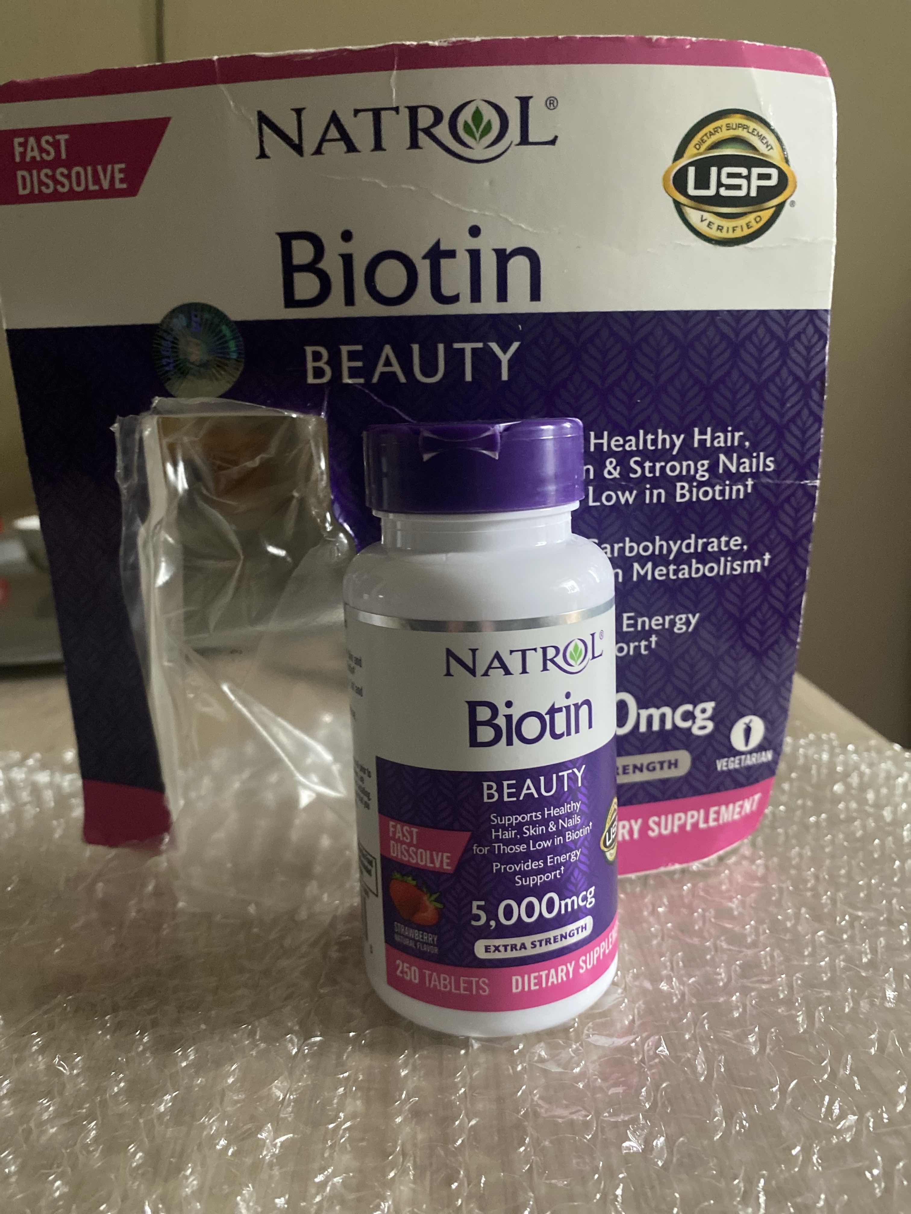 Viên ngậm Biotin 5000 mcg hỗ trợ mọc tóc nhanh chóng - Thực phẩm chức năng 250 viên giúp tóc dày, móng khỏe và làn da mịn màng
