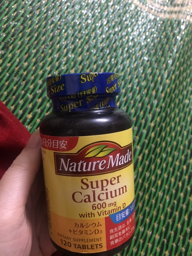 Viên uống Nature Made Super Calcium 600mg với Vitamin D3 - Hỗ trợ xương khớp và hệ miễn dịch khỏe mạnh, 120 viên