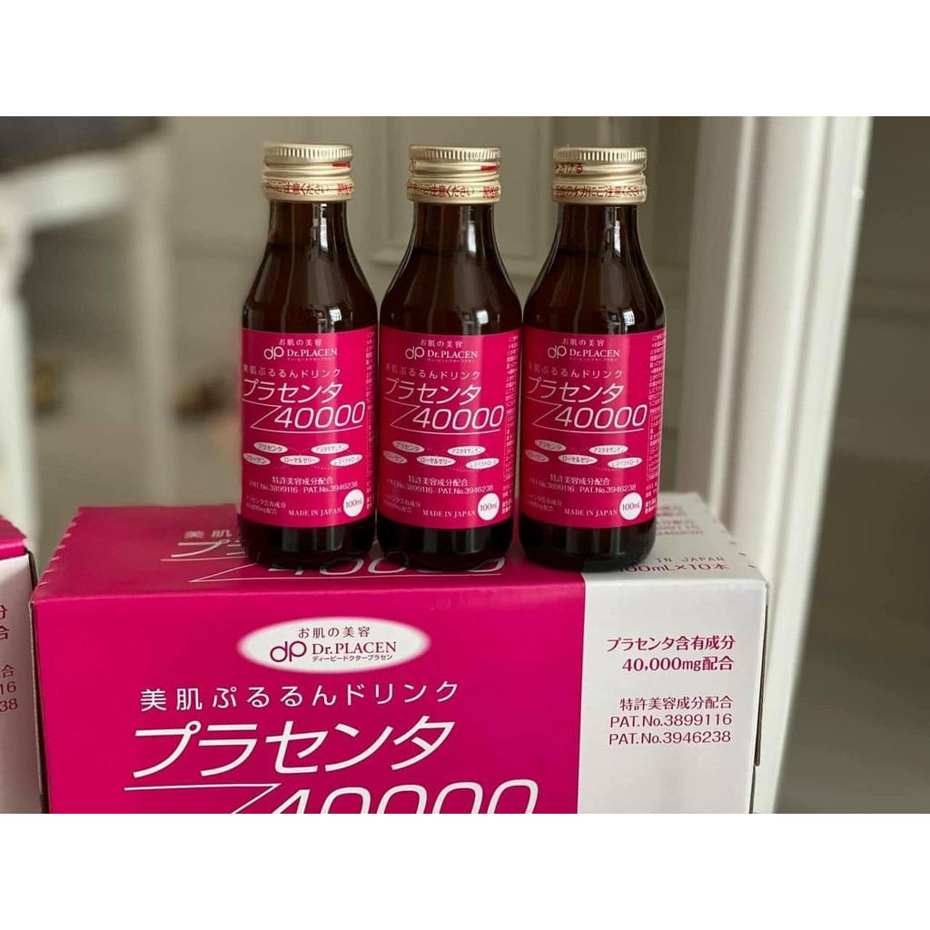 Nước Uống Collagen Nhau Thai Ngựa Dr.Placen 40000 - Bổ Sung Dinh Dưỡng, Trẻ Hóa Da, Hỗ Trợ Sức Khỏe Toàn Diện Hộp 10 Lọ 100ml