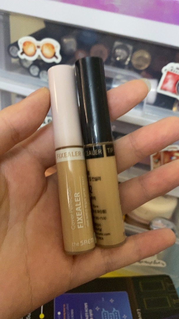 Kem Che Khuyết Điểm The Saem Cover Perfection Fixealer SPF30 PA++ - Lớp Nền Hoàn Hảo Mỏng Nhẹ Cho Trang Điểm Tự Nhiên 6.5g