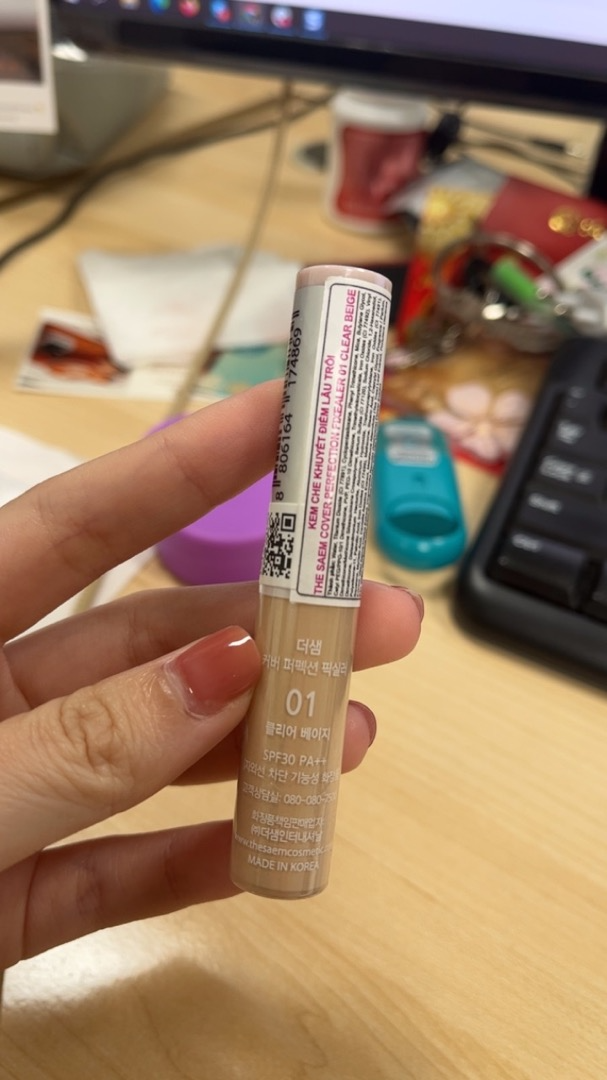 Kem Che Khuyết Điểm The Saem Cover Perfection Fixealer SPF30 PA++ - Lớp Nền Hoàn Hảo Mỏng Nhẹ Cho Trang Điểm Tự Nhiên 6.5g
