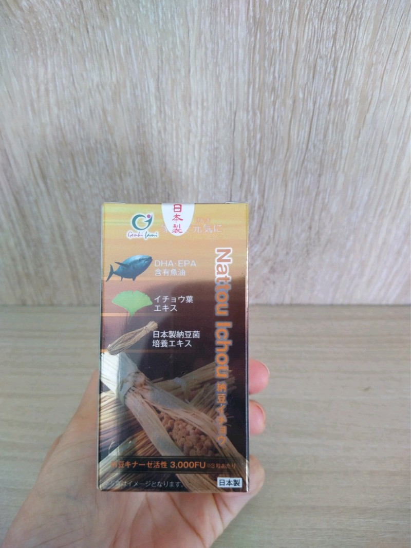 Viên Uống Natto Ichou Genki Fami 90 Viên - Hỗ Trợ Phòng Ngừa Đột Quỵ, Ổn Định Huyết Áp, Giúp Tăng Cường Trí Nhớ, Chính Hãng Nhật Bản