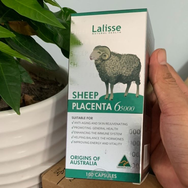 Viên Uống Nhau Thai Cừu Lalisse Sheep Placenta 65000mg - Hỗ Trợ Làm Đẹp Da, Tăng Cường Miễn Dịch Và Cân Bằng Nội Tiết Tố - Hộp 100 Viên