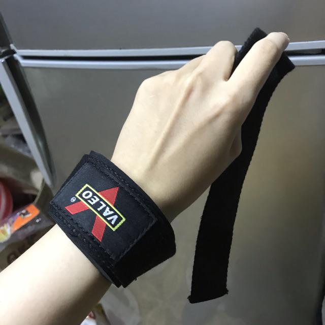 Dây Kéo Lưng Hỗ Trợ Tập Thể Hình Valeo - Lifting Straps Đệm Xốp, Chất Liệu Vải Cotton, Nylon - Phụ Kiện Tập Gym Chất Lượng Cao