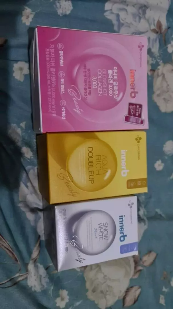 Combo InnerB Chăm Sóc Da Căng Mịn Đàn Hồi 4 Món - Nước Uống Collagen Vitamin C và Thực Phẩm Bảo Vệ Da Sáng Mịn Từ Hàn Quốc