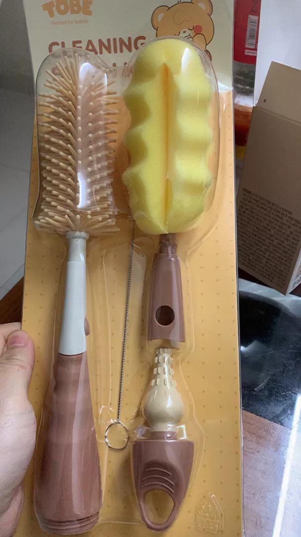 Cọ Bình Sữa Silicone ToBé MS 3108 - Bộ 5 Chi Tiết Vệ Sinh An Toàn Cho Bé, Chất Liệu Lành Tính, Không Tích Nước, Không Tụ Vi Khuẩn